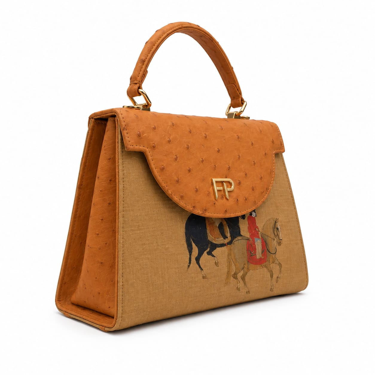 Fulvia Ostrich Skin Silk Road Handbag – Year of the Fire Horse Edition - Image 2