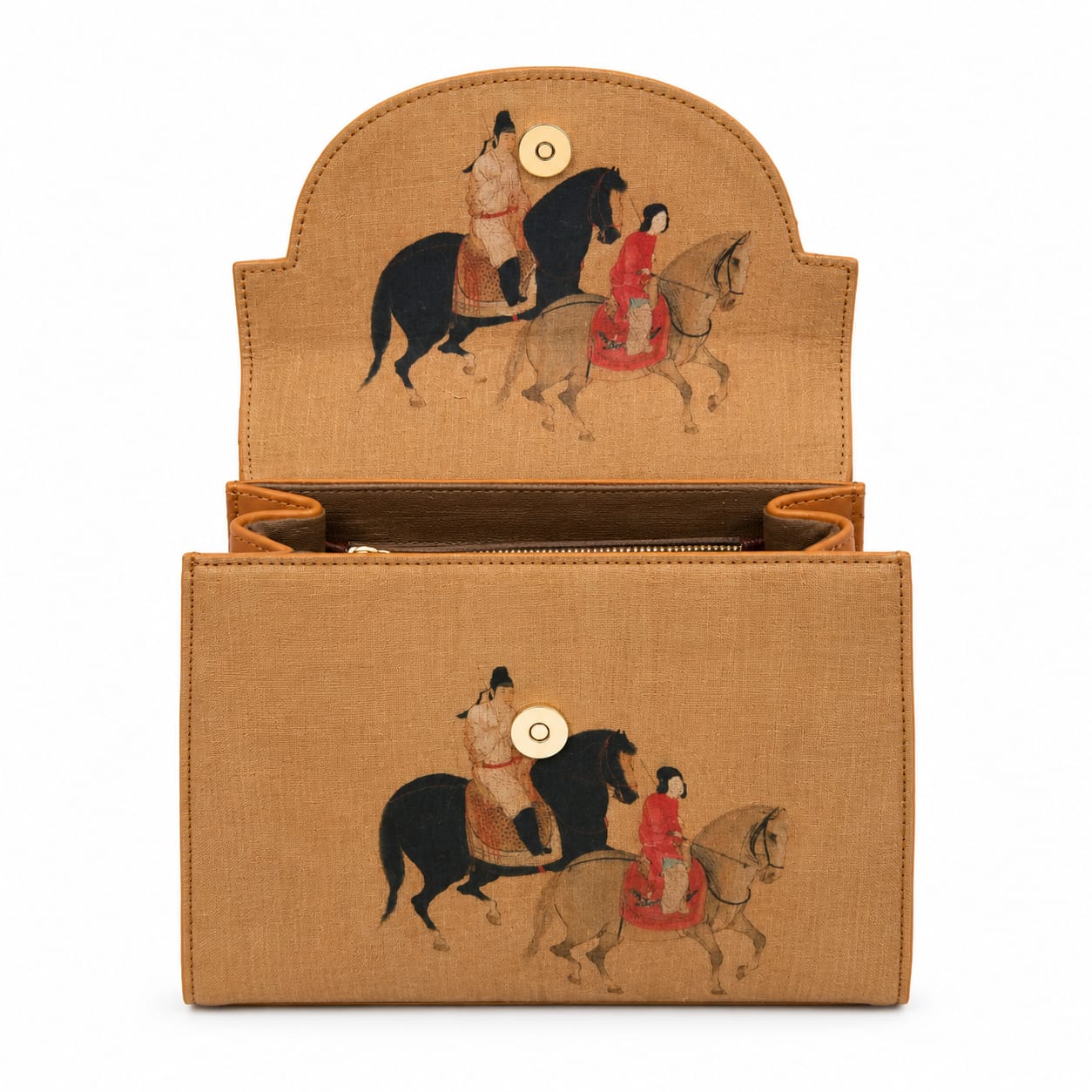 Fulvia Ostrich Skin Silk Road Handbag – Year of the Fire Horse Edition - Image 3