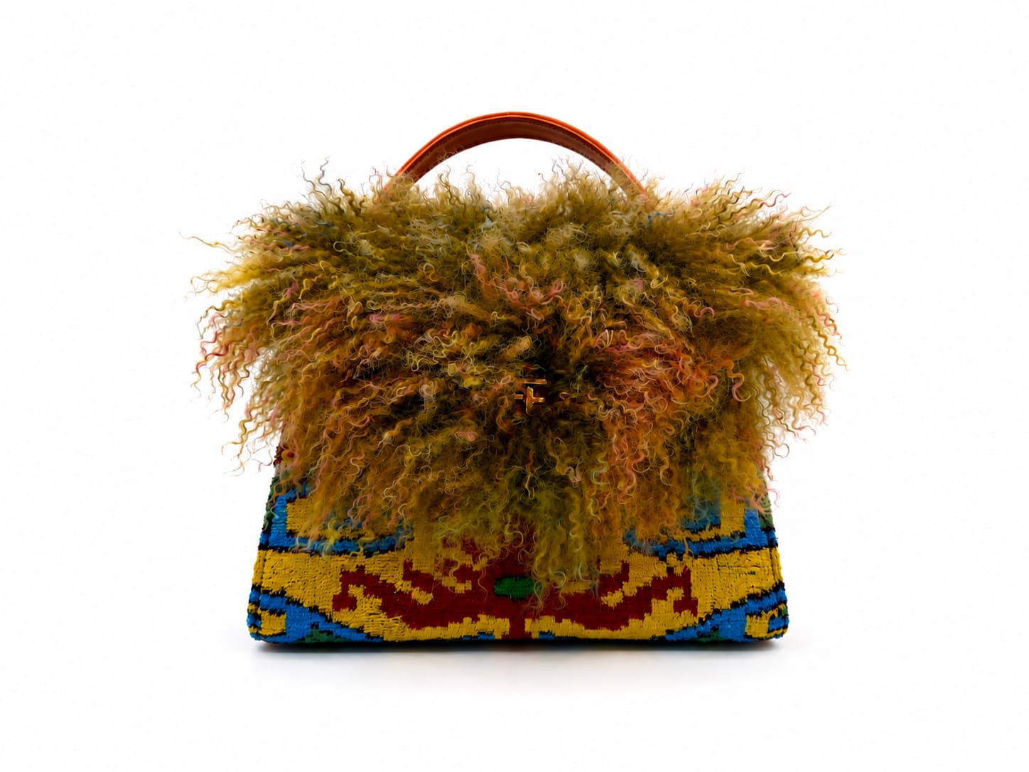 Uuzbek bakhmal ikat & Tibetan lamb skin