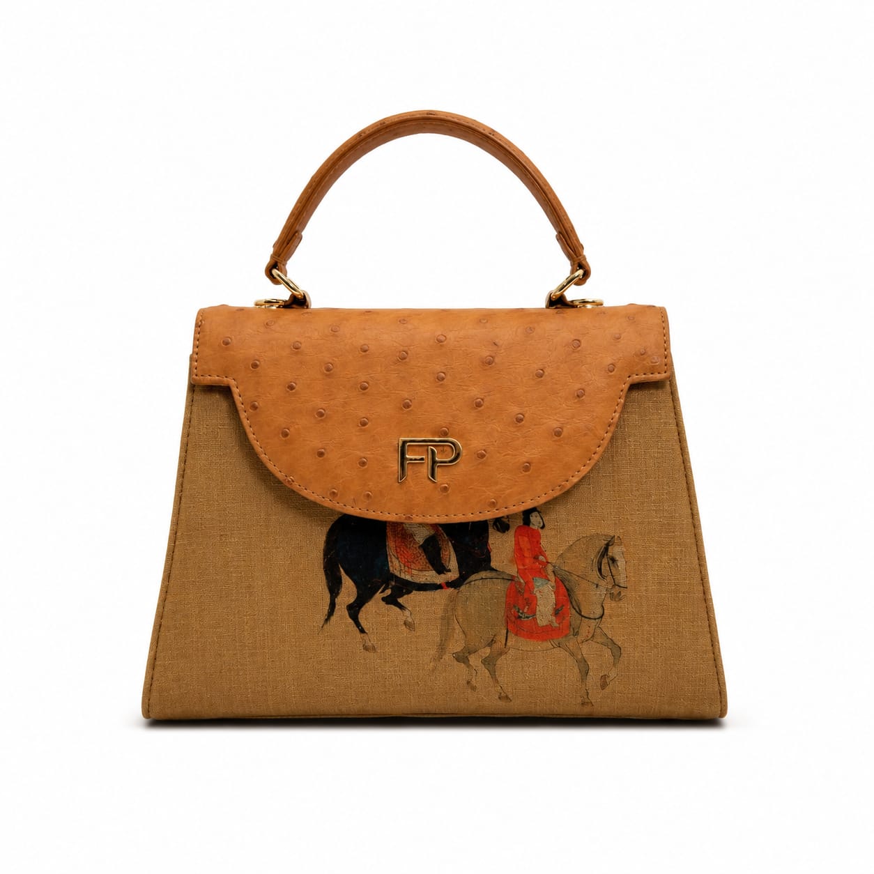 Fulvia Ostrich Skin Silk Road Handbag – Year of the Fire Horse Edition